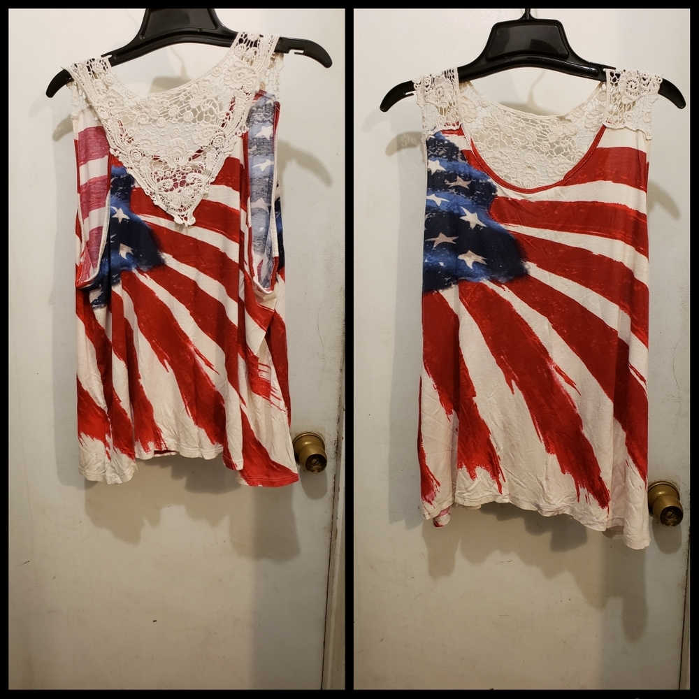 American flag tank top